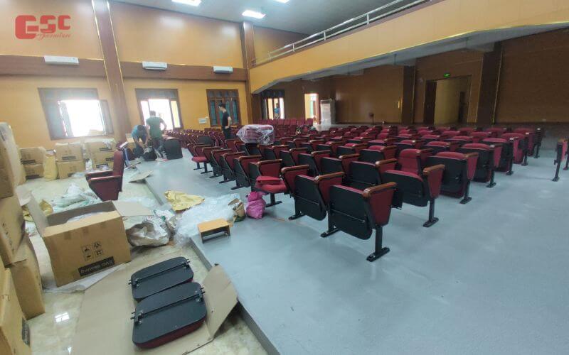 Quá trình thi công dự án hội trường