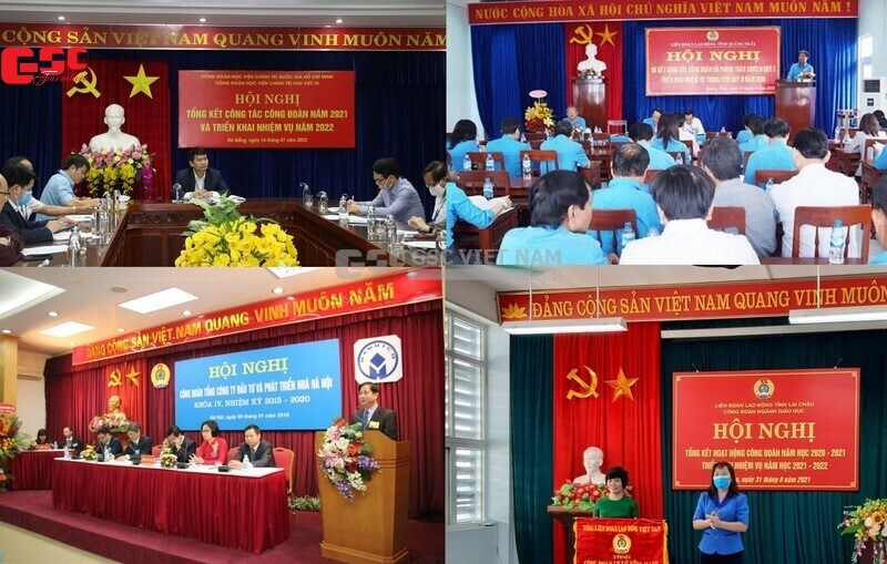 Trang trí hội nghị công đoàn