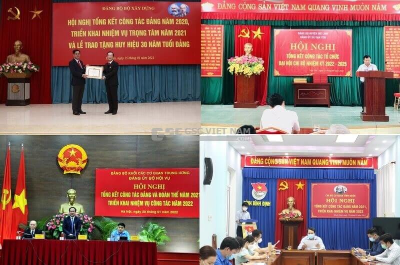 Trang trí hội nghị tổng kết công tác Đảng