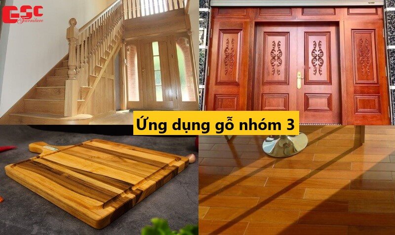 Ứng dụng của gỗ tự nhiên nhóm 3