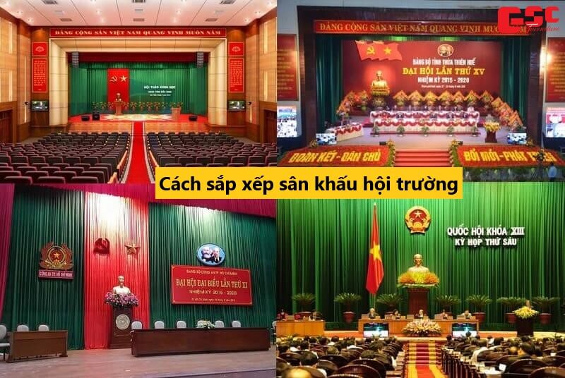 Cách sắp xếp sân khấu hội trường 