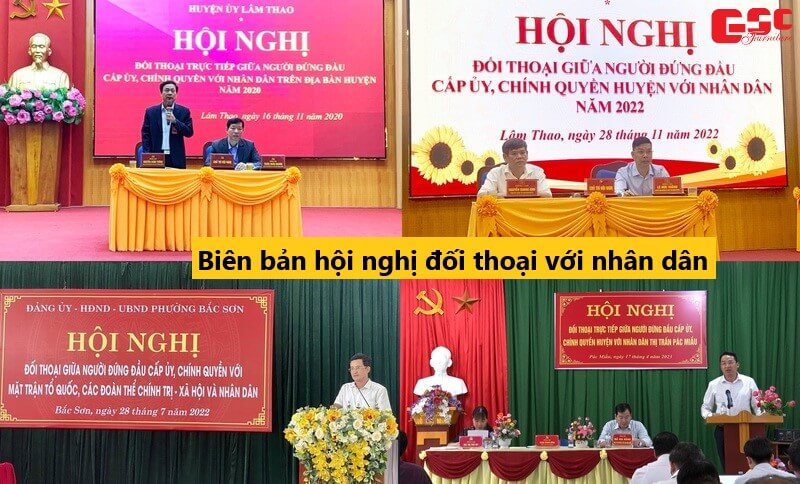 Biên bản hội nghị đối thoại với nhân dân