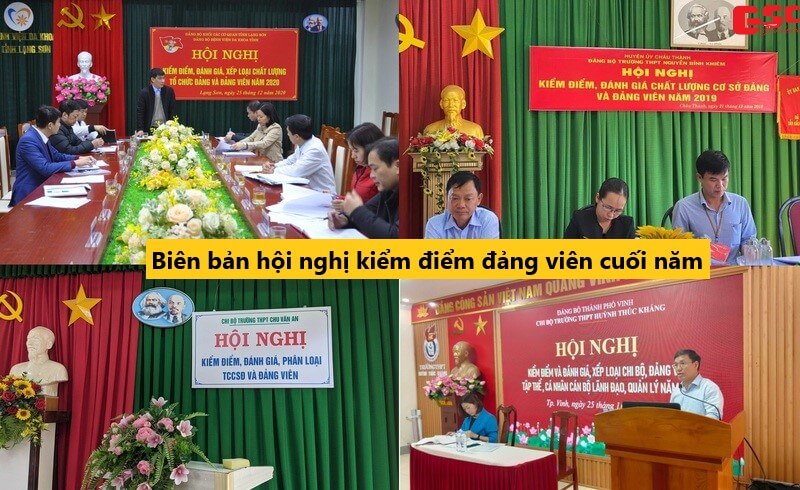 Biên bản hội nghị kiểm điểm đảng viên cuối năm