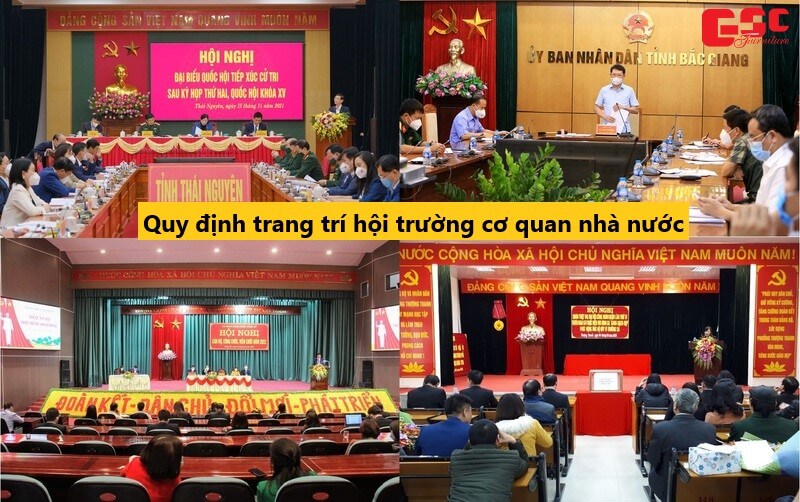 Quy định trang trí hội trường cơ quan nhà nước