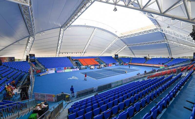 Hình ảnh dự án ghế sân vận động tại cụm sân quần vợt Hanaka Paris Ocean Park