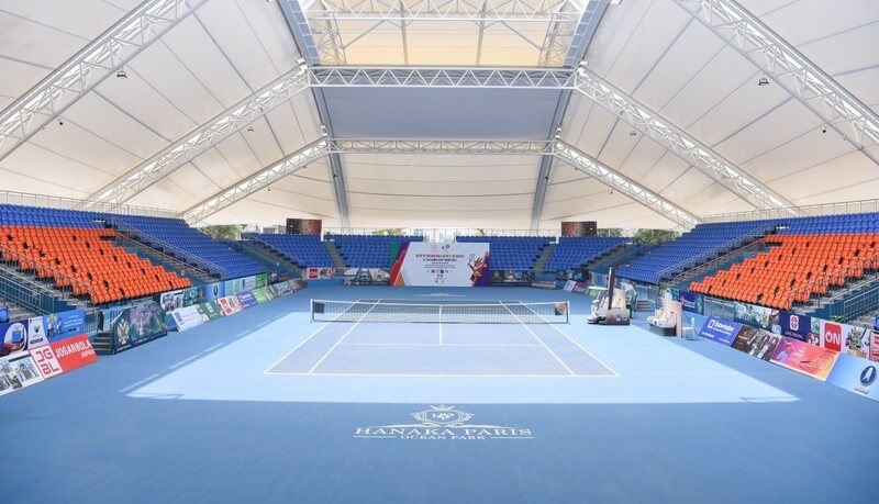 Hình ảnh dự án ghế sân vận động tại cụm sân quần vợt Hanaka Paris Ocean Park