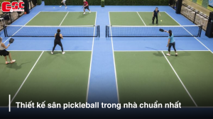 thiet ke san pickleball trong nha