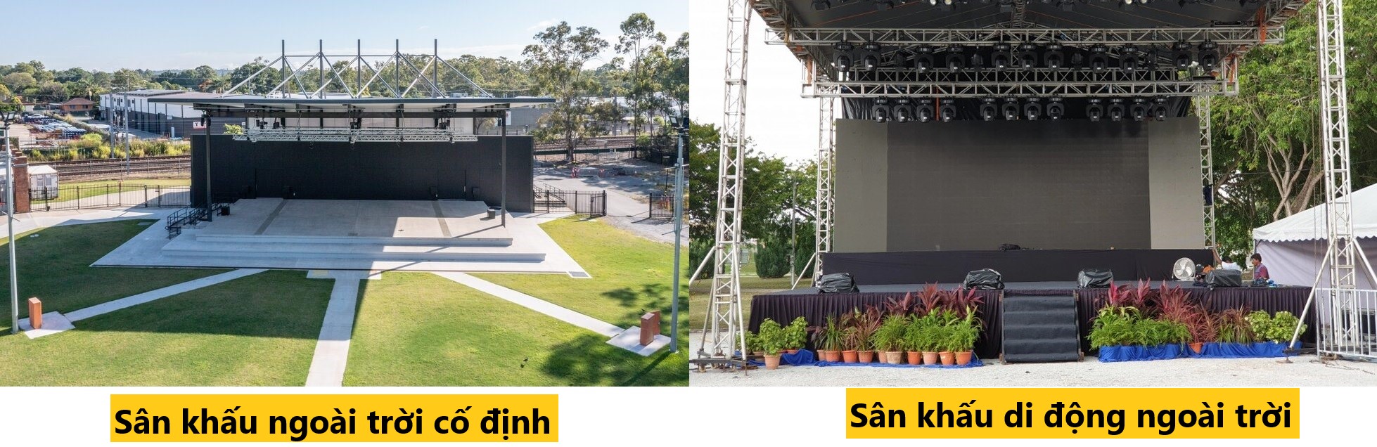 Kích thước sân khấu ngoài trời