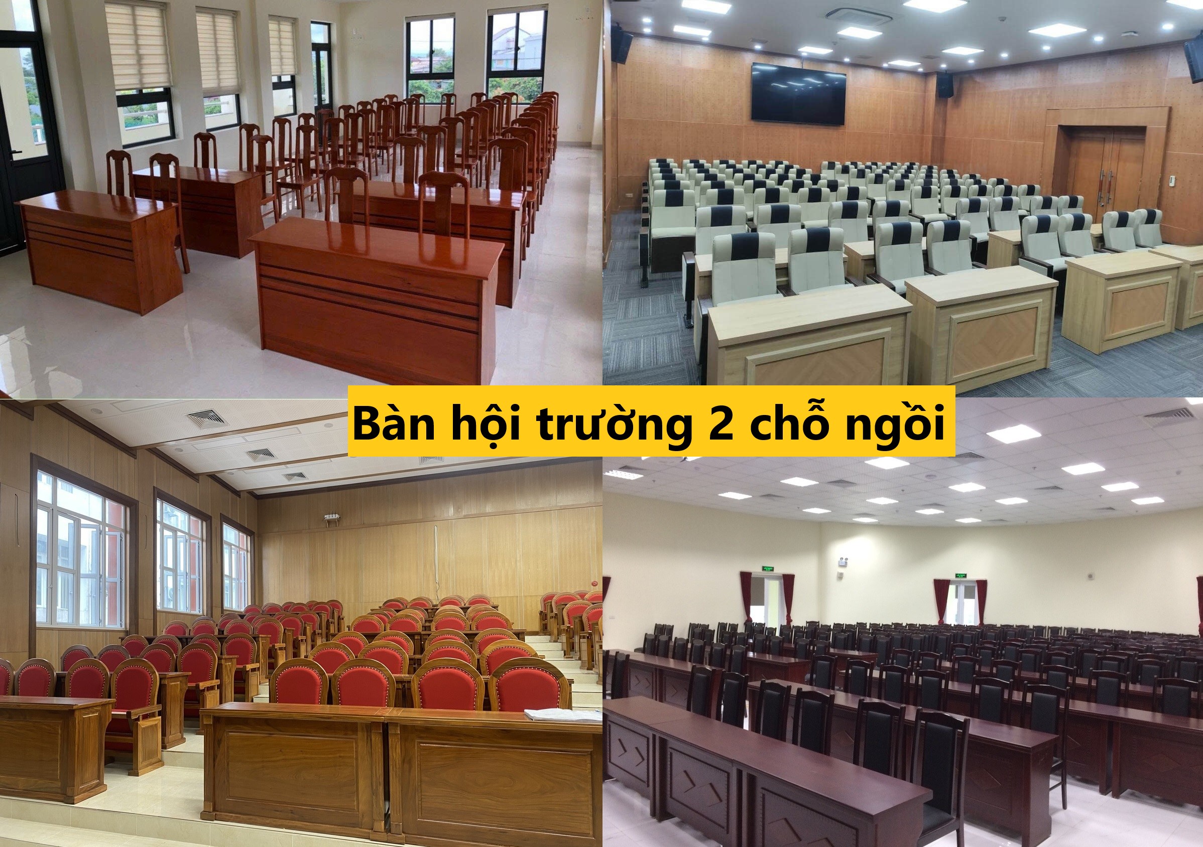 bàn hội trường 2 chỗ ngồi