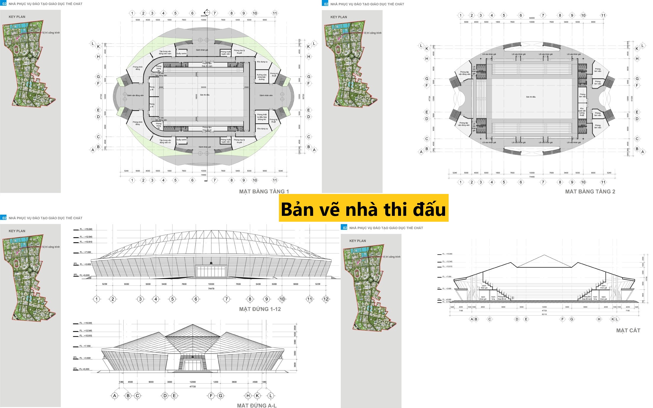 Bản vẽ nhà thi đấu
