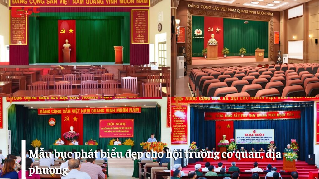 Bục phát biểu hội trường đẹp